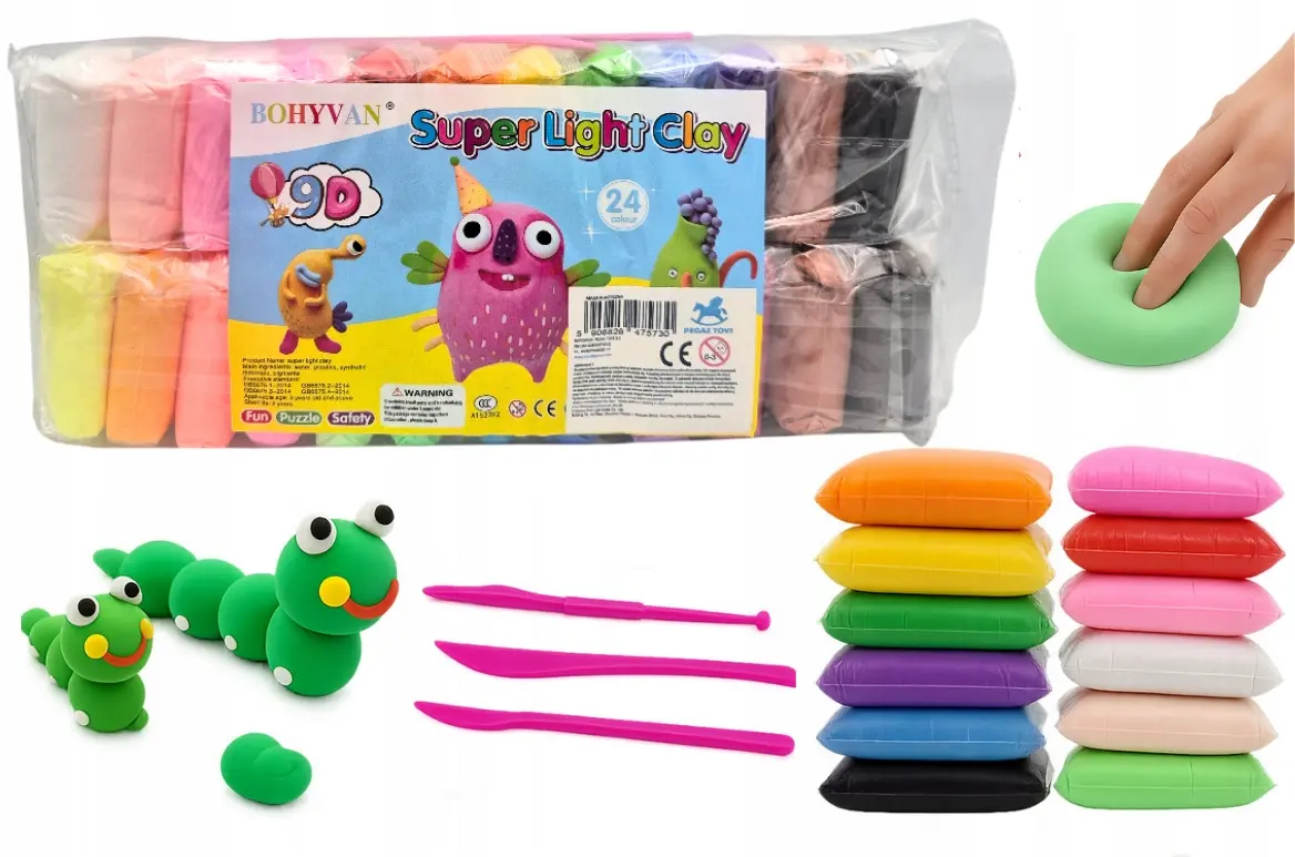 Piankolina Magiczna Masa Plastyczna Zestaw 24szt + Narzędzia - Zabawki