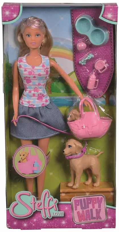 Steffi. Lalka na spacerze z psami