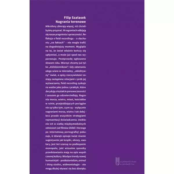 Nagrania terenowe - Książki