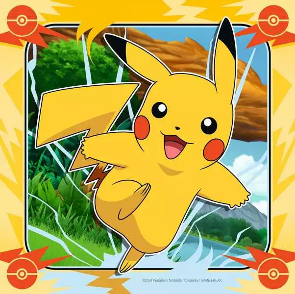 Puzzle 3x49 elementów. Pokemon - Puzzle