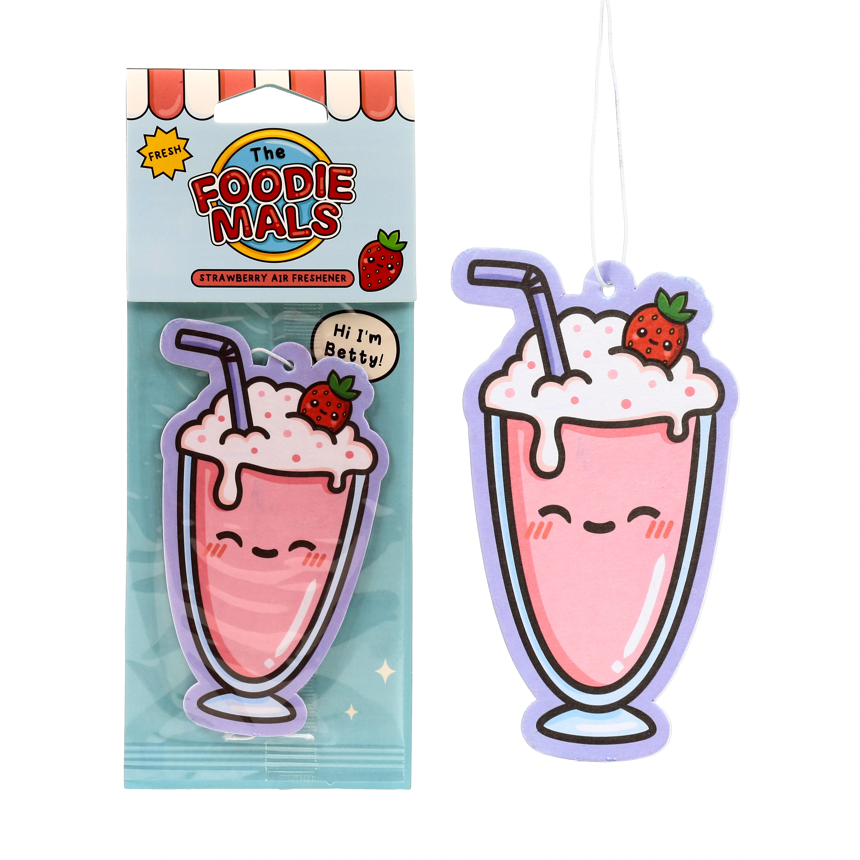 Odświeżacz powietrza - Truskawka - Betty the Milkshake - Papiernicze i szkolne