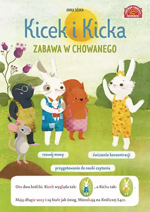 Czytanki sylabowe z obrazkami. Kicek i Kicka. Zabawa w chowanego - Książki