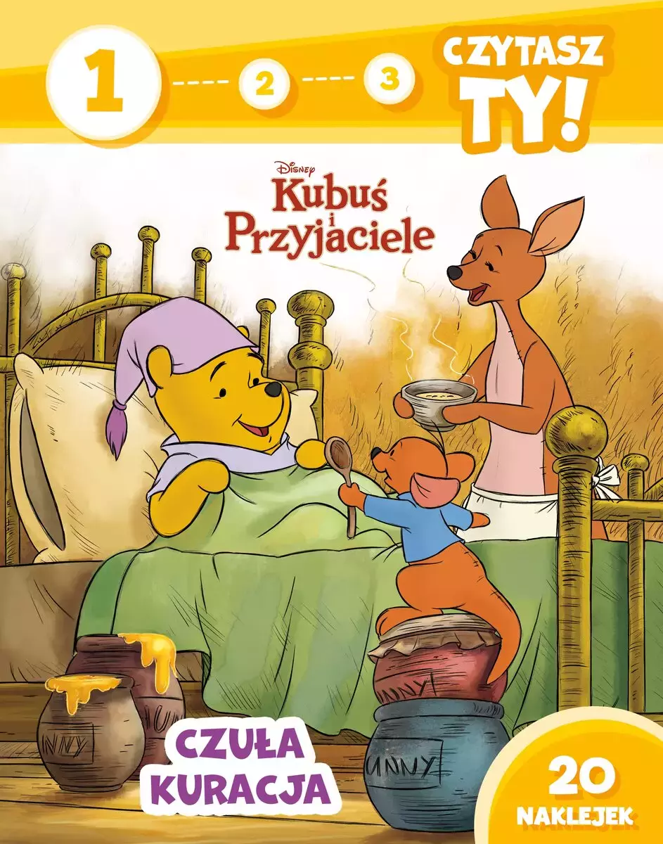 1, 2, 3, czytasz Ty! Poziom 1. Kubuś i przyjaciele. Czuła kuracja. Disney - Książki