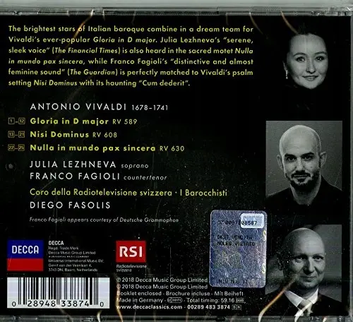 Vivaldi Gloria, CD - Muzyka