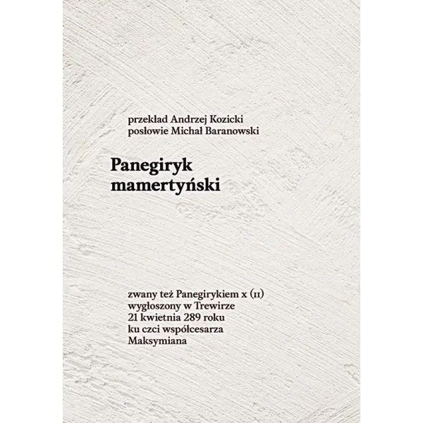 Panegiryk mamertyński - Książki
