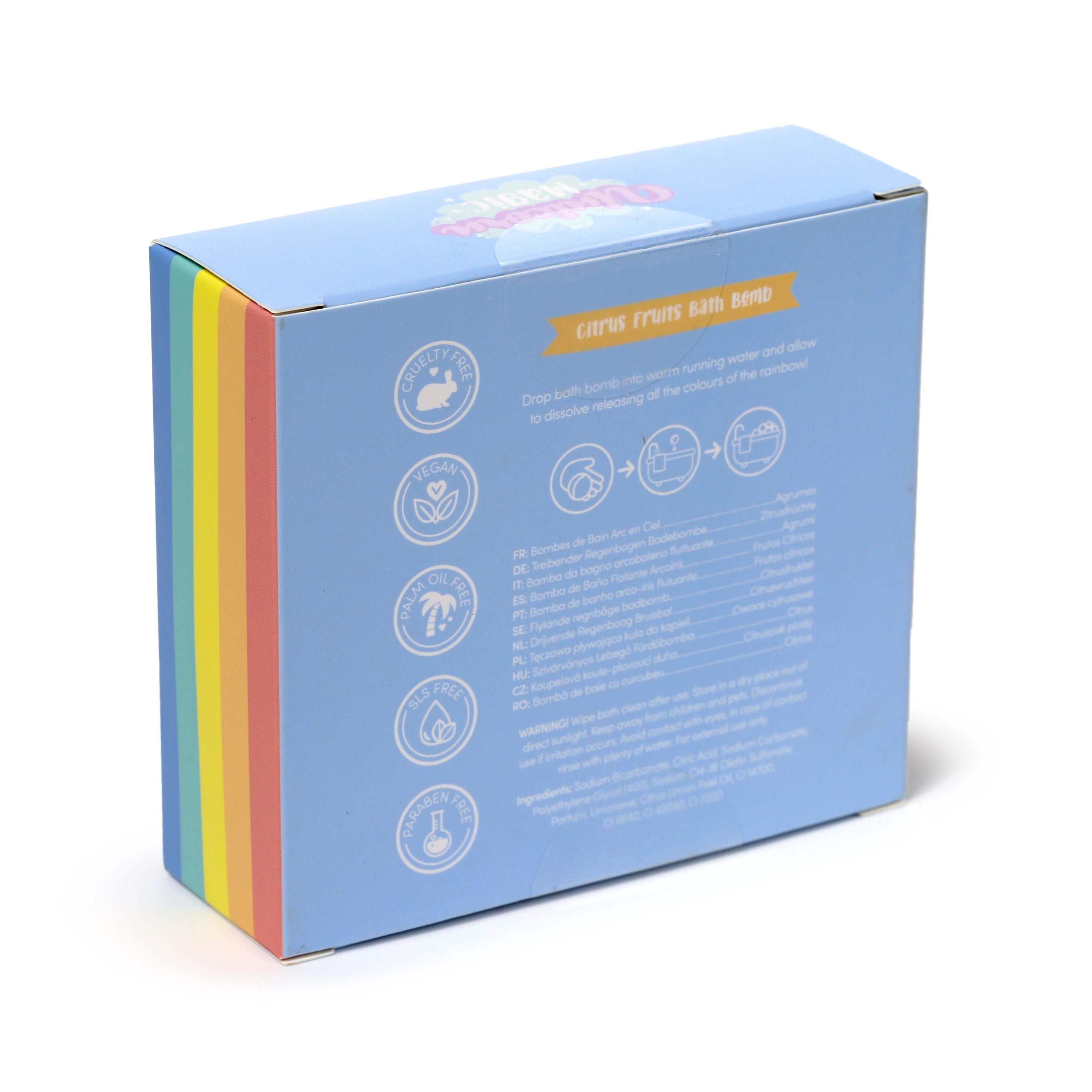 Kula do kąpieli, ręcznie robiona - Jednorożec z tęczą - Mama i dziecko