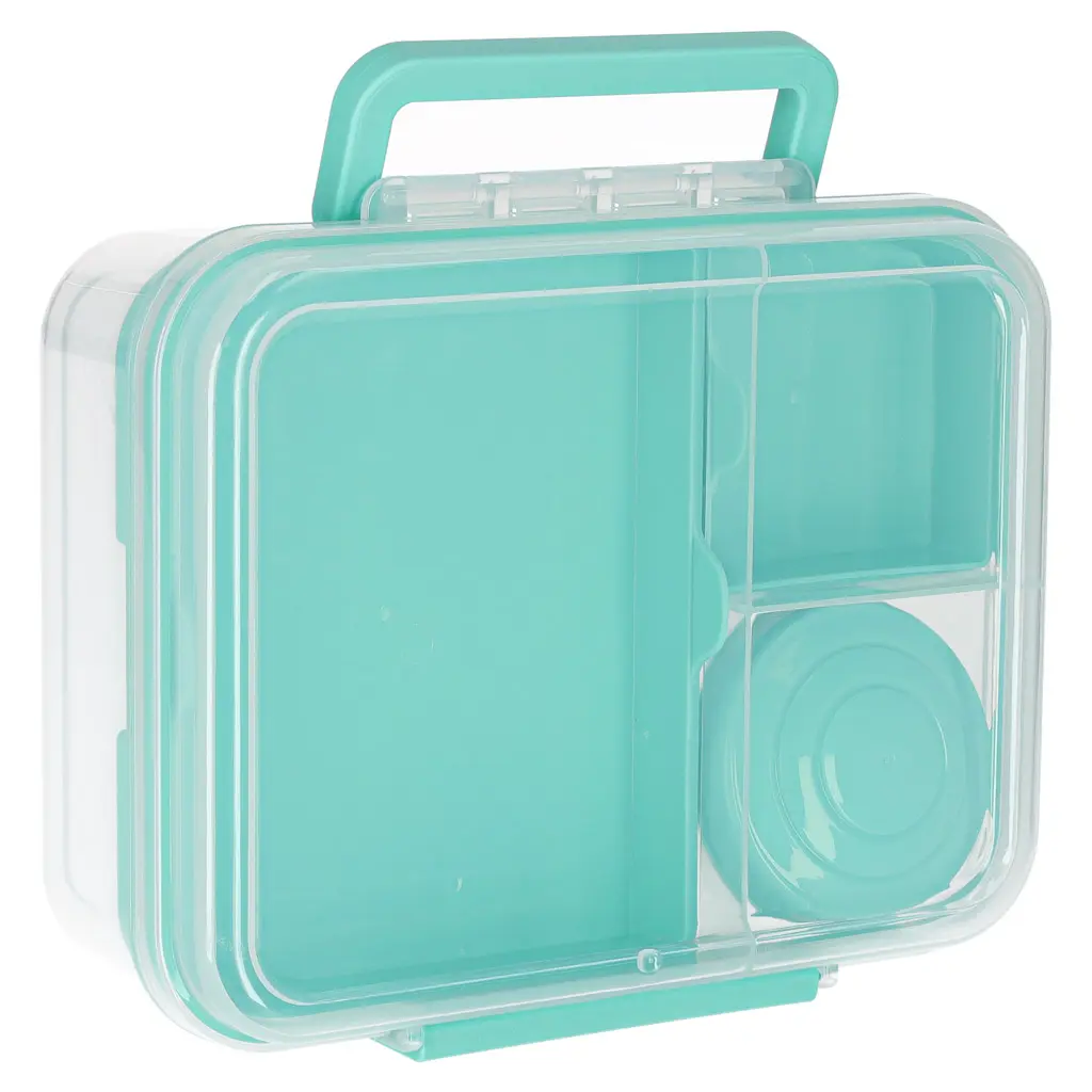 Lunch box śniadaniówka pudełko śniadaniowe z przegródkami dzielone 2200ml miętowe - Elektronika i akcesoria