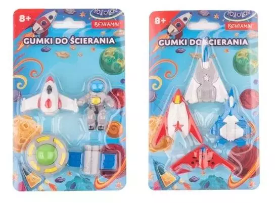Gumki do ścierania 6szt samoloty - Papiernicze i szkolne