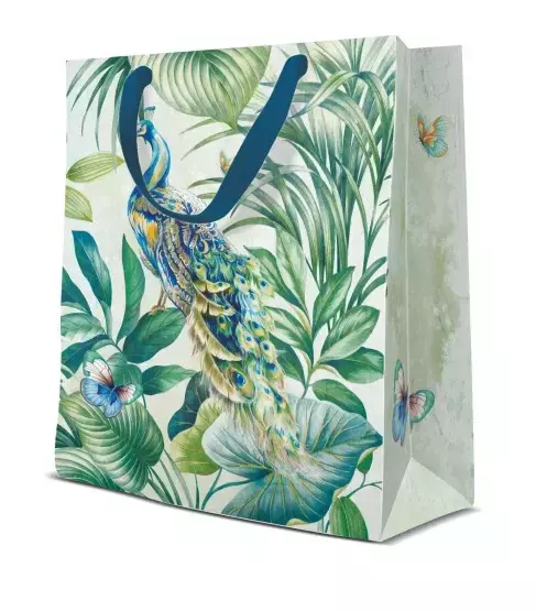 Torebka prezentowa Paw, średnia - Papiernicze i szkolne