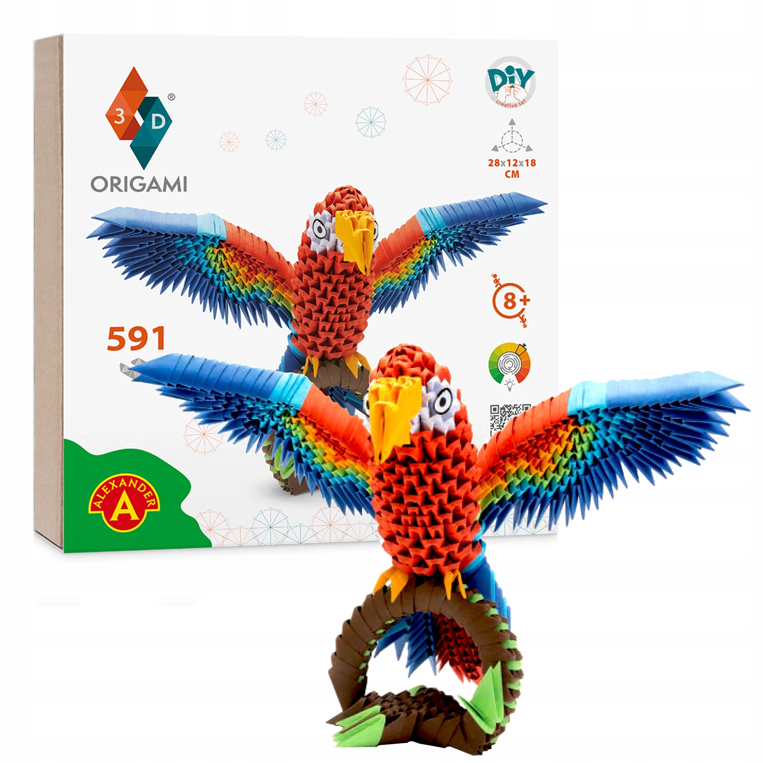 Origami 3D Papuga / Parrot 28461 - Zabawki