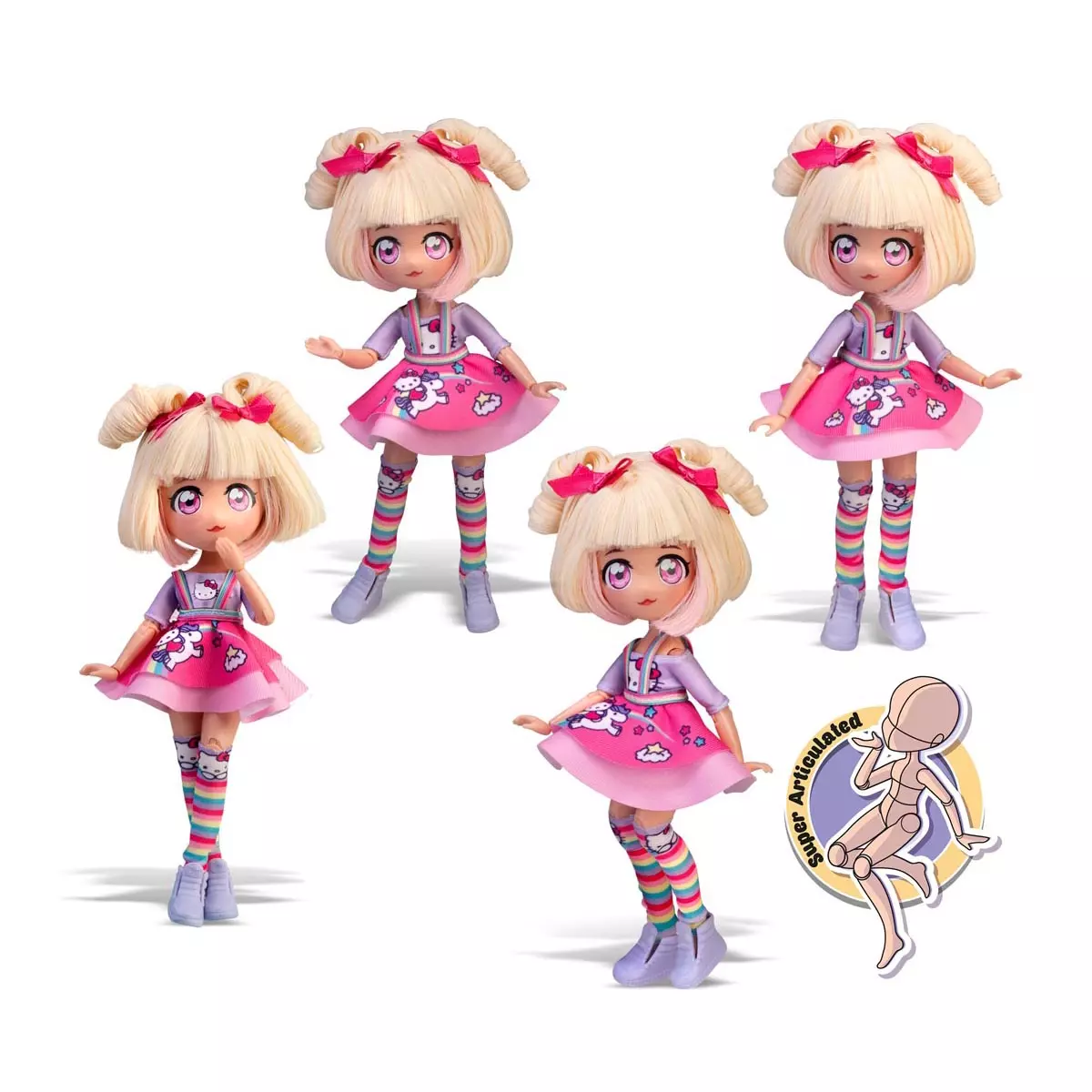 MANGA HELLO KITTY Blond, lalka, 19.5 cm - Zabawki