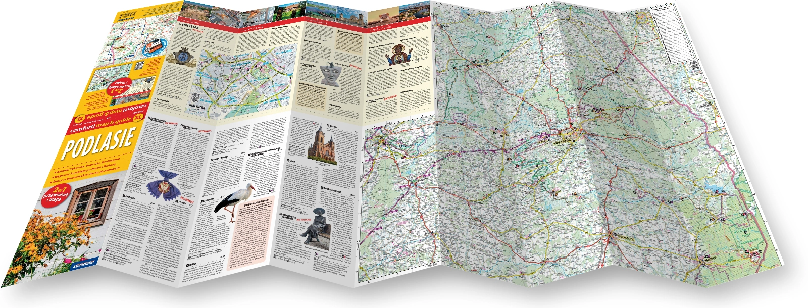Podlasie. Laminowany map&guide XL. 2w1. Przewodnik i mapa - Książki
