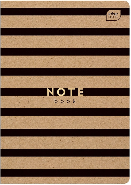 Zeszyt A5  Kraft Eco, 32 karti w kratkę, mix wzorów - Papiernicze i szkolne