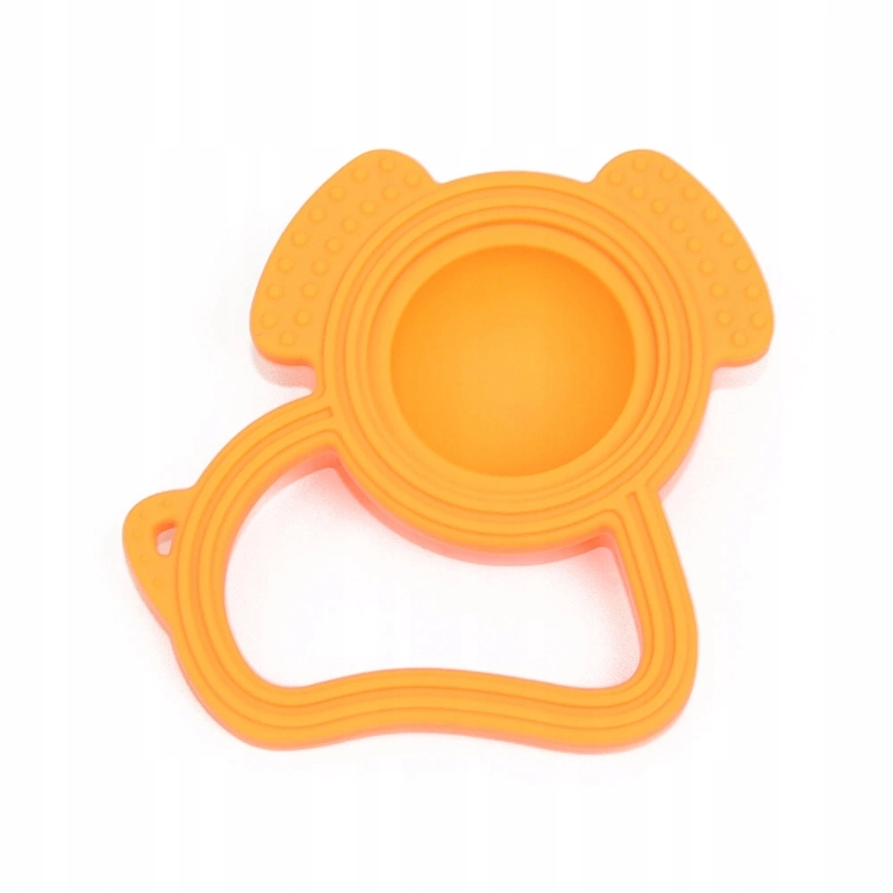 Gryzak na ząbkowanie, sensoryczny GiliGums silikon odcienie pomarańczowego - Zabawki