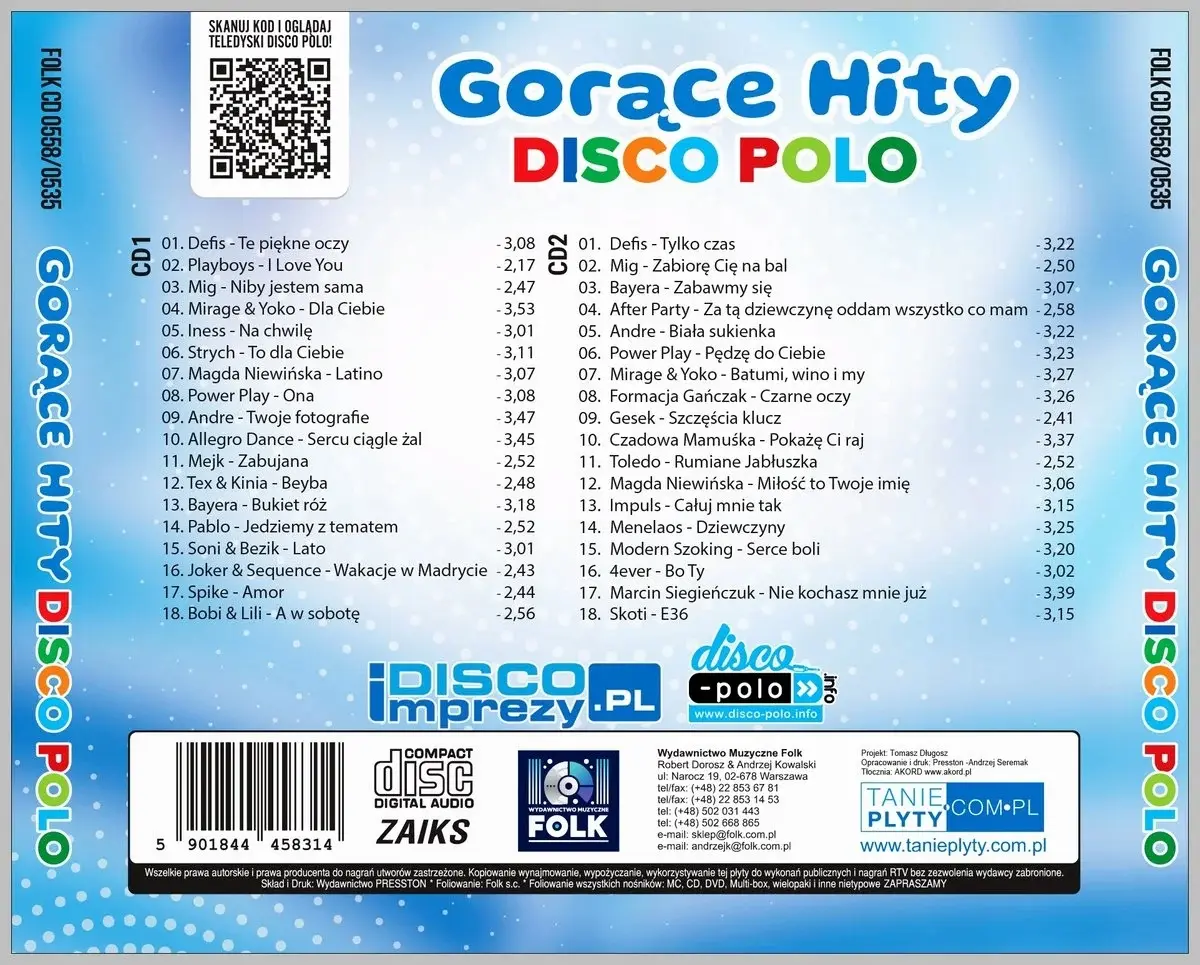 Gorące Hity Disco Polo 2CD, CD - Muzyka