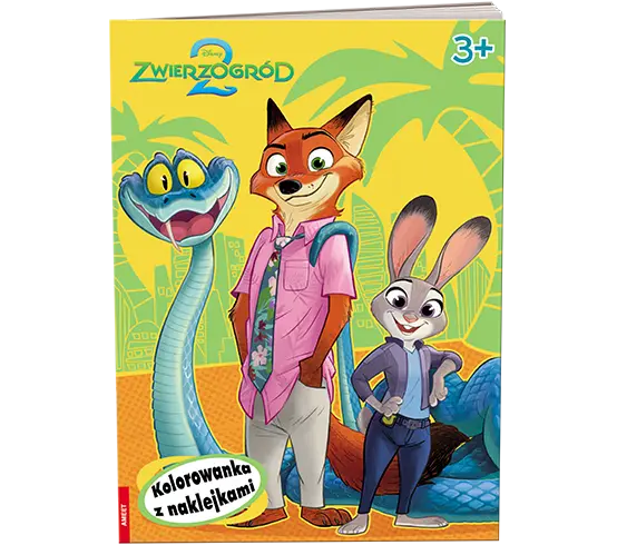 Zwierzogród 2. Kolorowanka z naklejkami - Książki