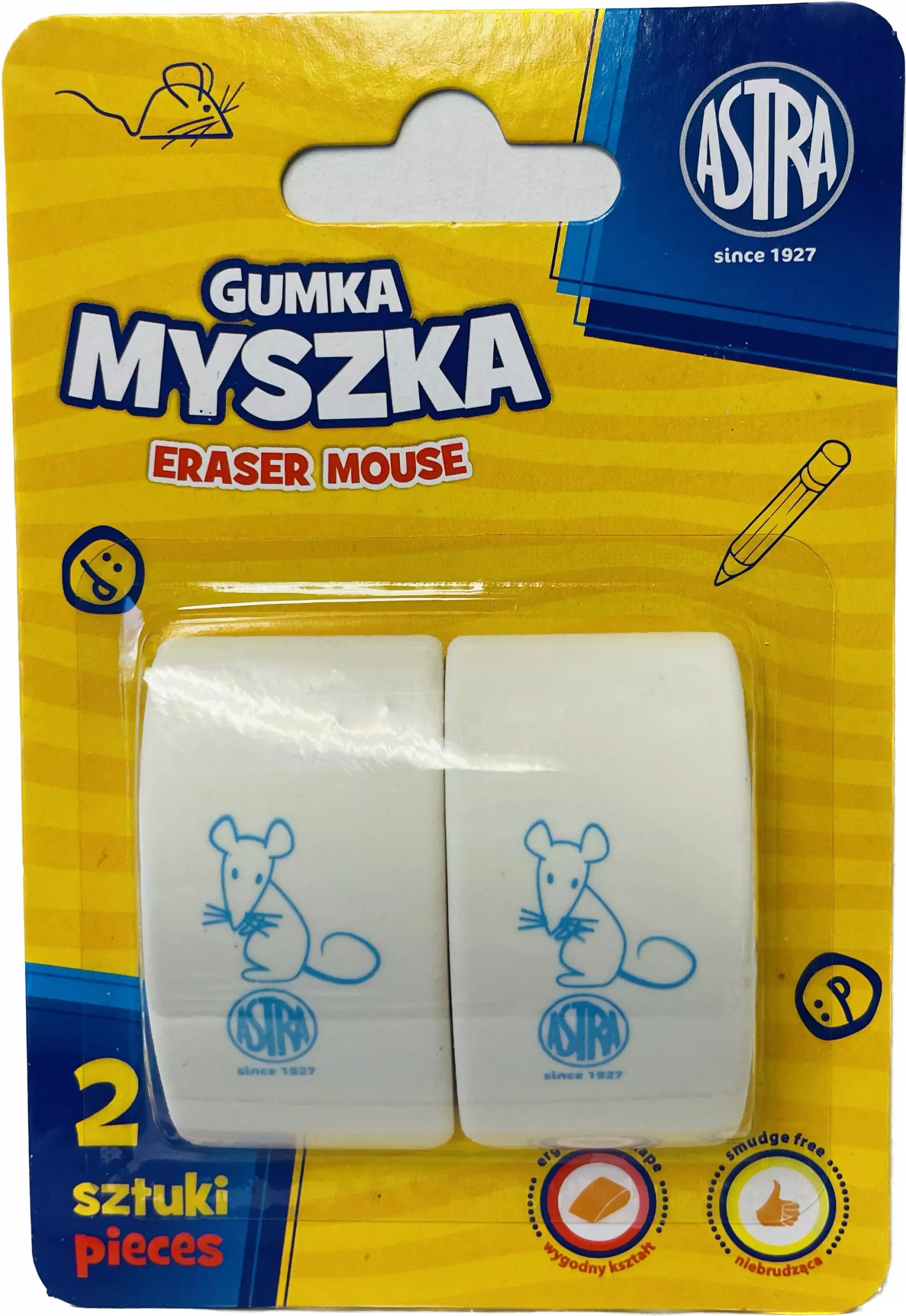 Gumka tradycyjna Astra 2 szt. - Papiernicze i szkolne
