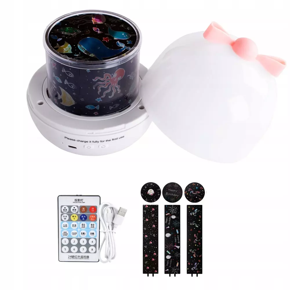 Projektor gwiazd Lampka nocna 6 projekcji - Mama i dziecko