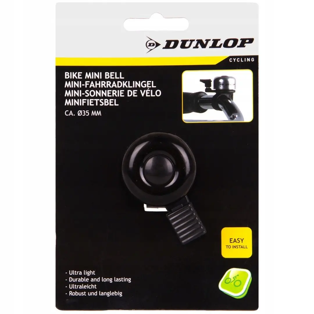 Dzwonek Rowerowy Gruszka Śr 35MM Dunlop - Czarny - Zabawki