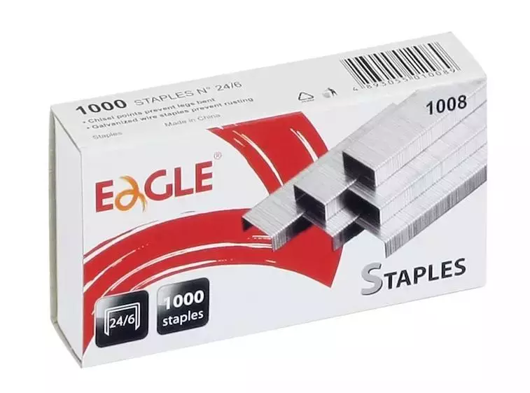 Zszywki 24/6 1000 sztuk EAGLE - Papiernicze i szkolne