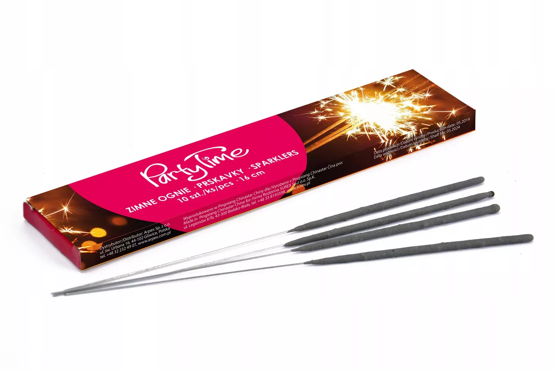 Zimne ognie Arpex 16 cm 10 szt. - Papiernicze i szkolne