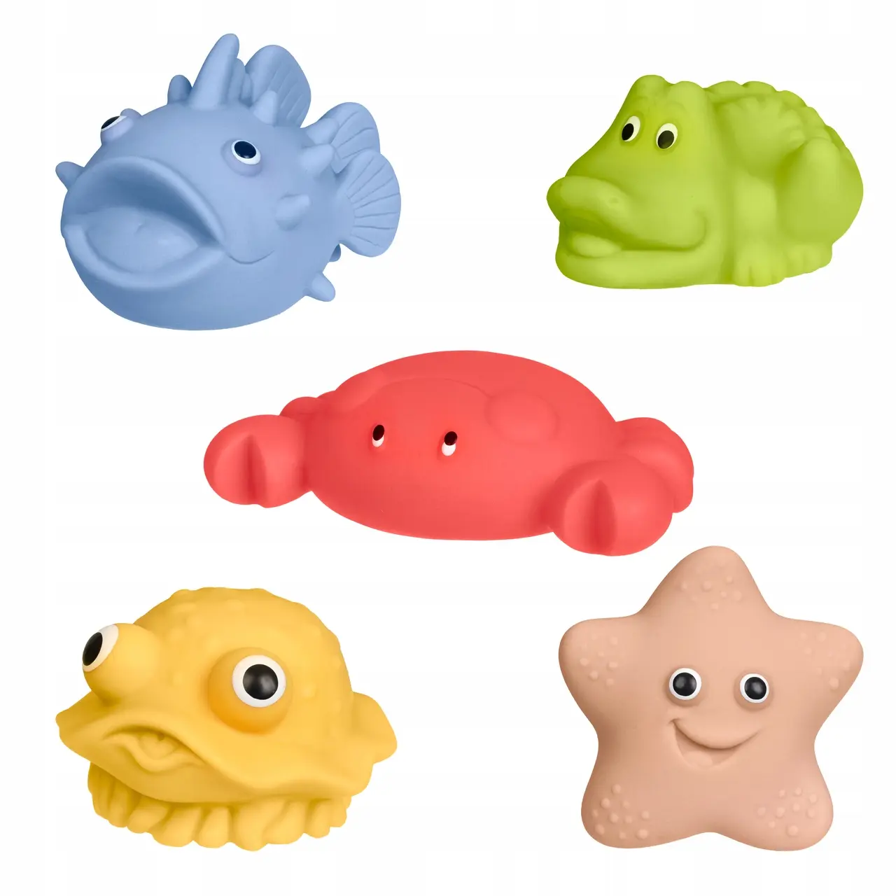 Zwierzątka d/kąp 5szt bez dziurki higien.522 75221 - Zabawki