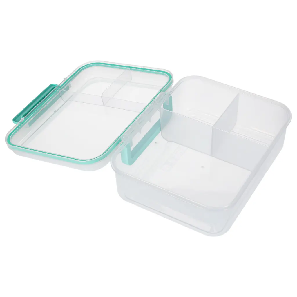 Lunch box śniadaniówka pudełko śniadaniowe z przegródkami dzielone 2200ml miętowe - Elektronika i akcesoria