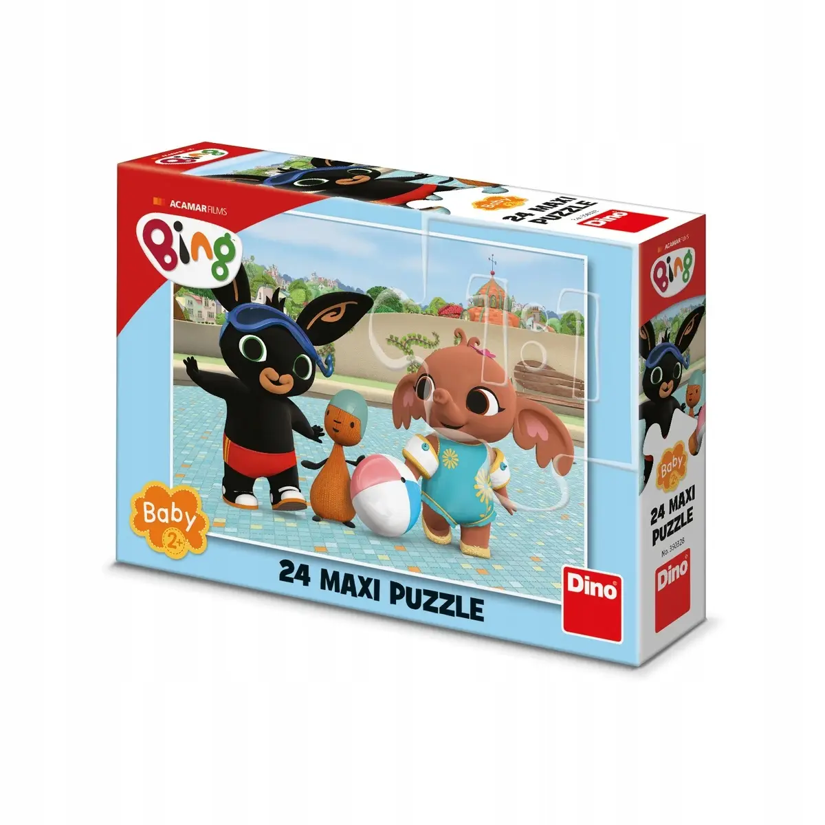 Duże Maxi Puzzle Baby Bing na basenie 24 el - Dino
