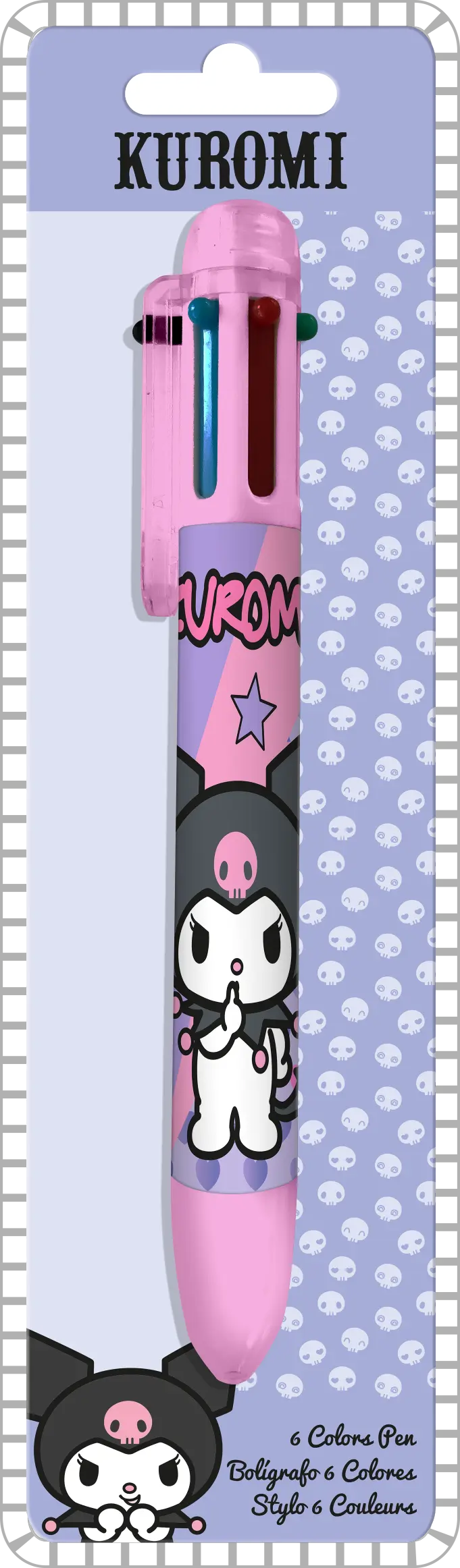 Długopis 6 kolorów Kuromi KU00016 - Papiernicze i szkolne