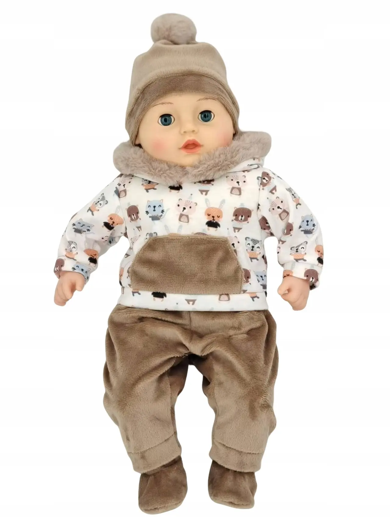 LALKA BOBAS MÓWI I ŚPIEWA PO POLSKU ZAMYKA OCZY 45CM+SMOCZEK+BUTELKA_751