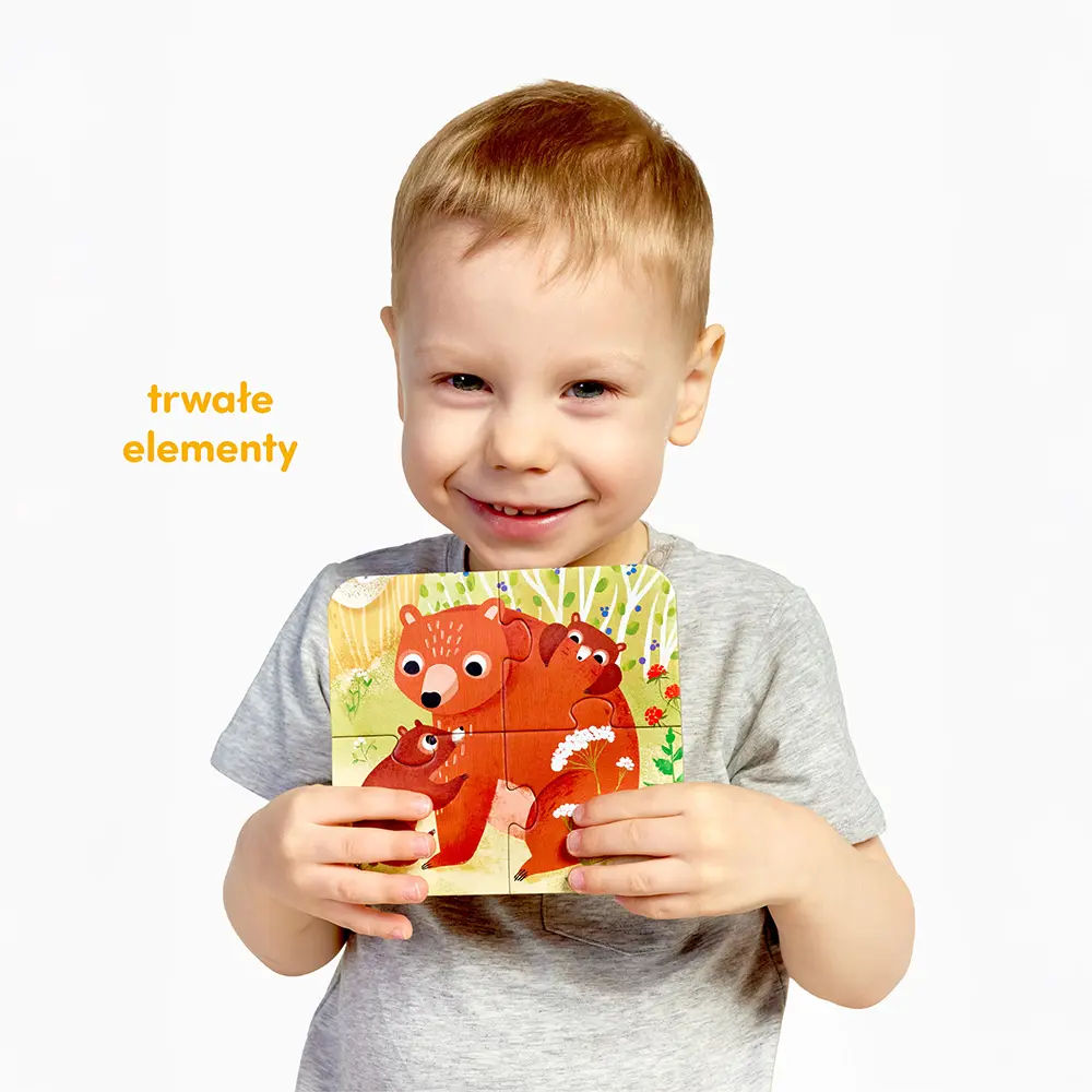 Puzzle CzuCzu 5w1. Układam leśne zwierzęta - Puzzle
