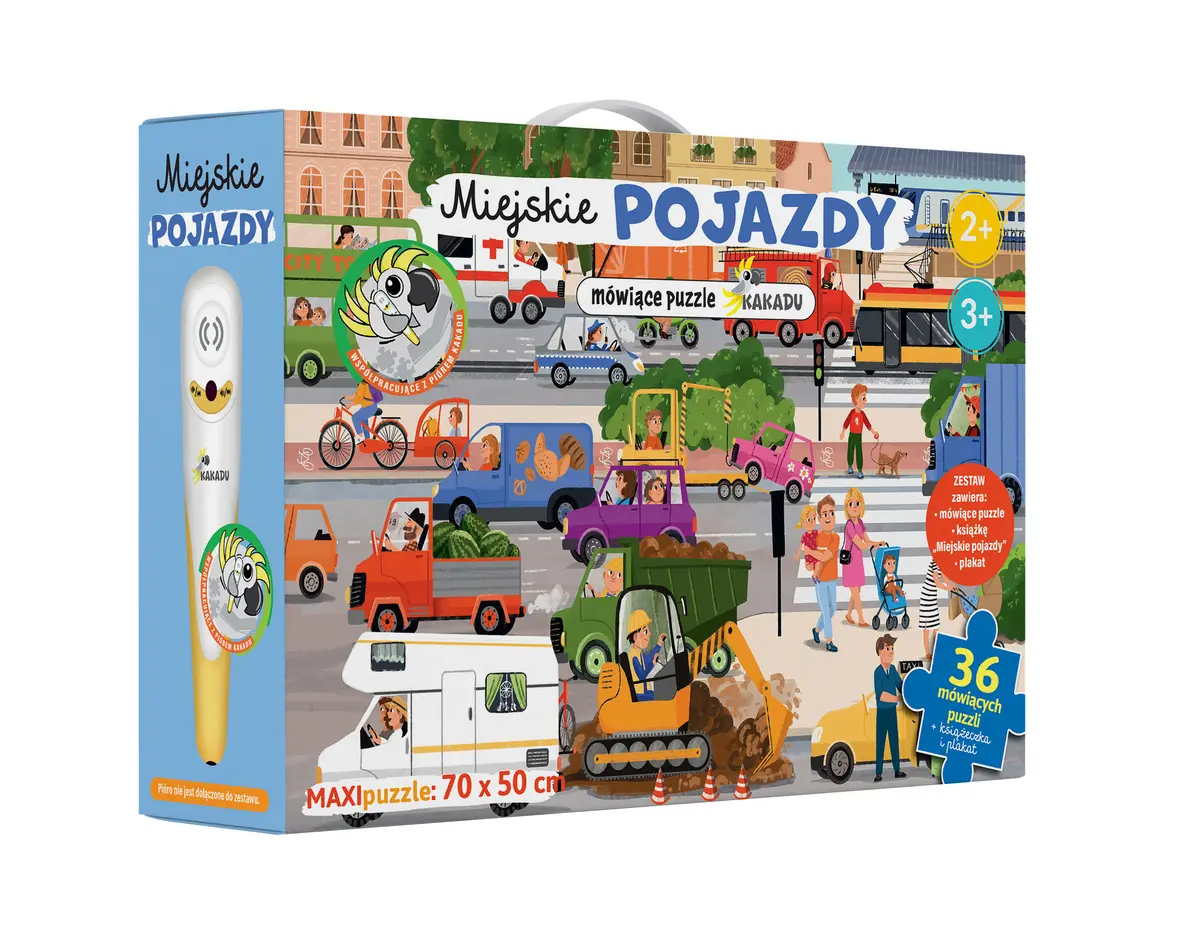 Miejskie pojazdy z puzzlami mówiącymi Kakadu - Książki