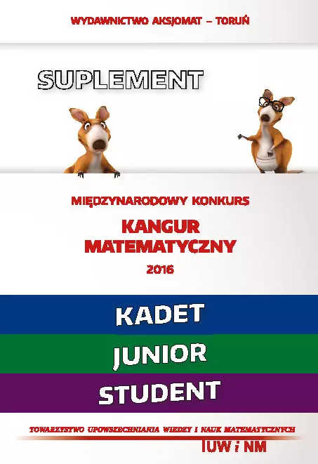 Matematyka z wesołym kangurem - Suplement 2016 (Kadet/Junior/Student) - Książki