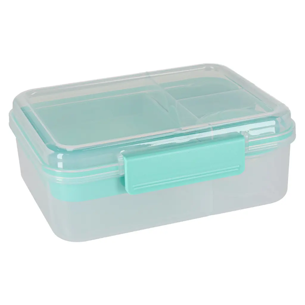 Lunch box śniadaniówka pudełko śniadaniowe z przegródkami dzielone 2200ml miętowe - Elektronika i akcesoria