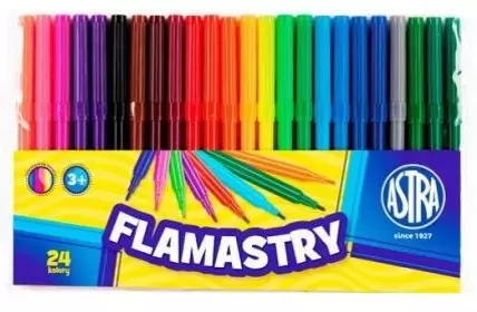 Flamastry, 24 kolory - Papiernicze i szkolne