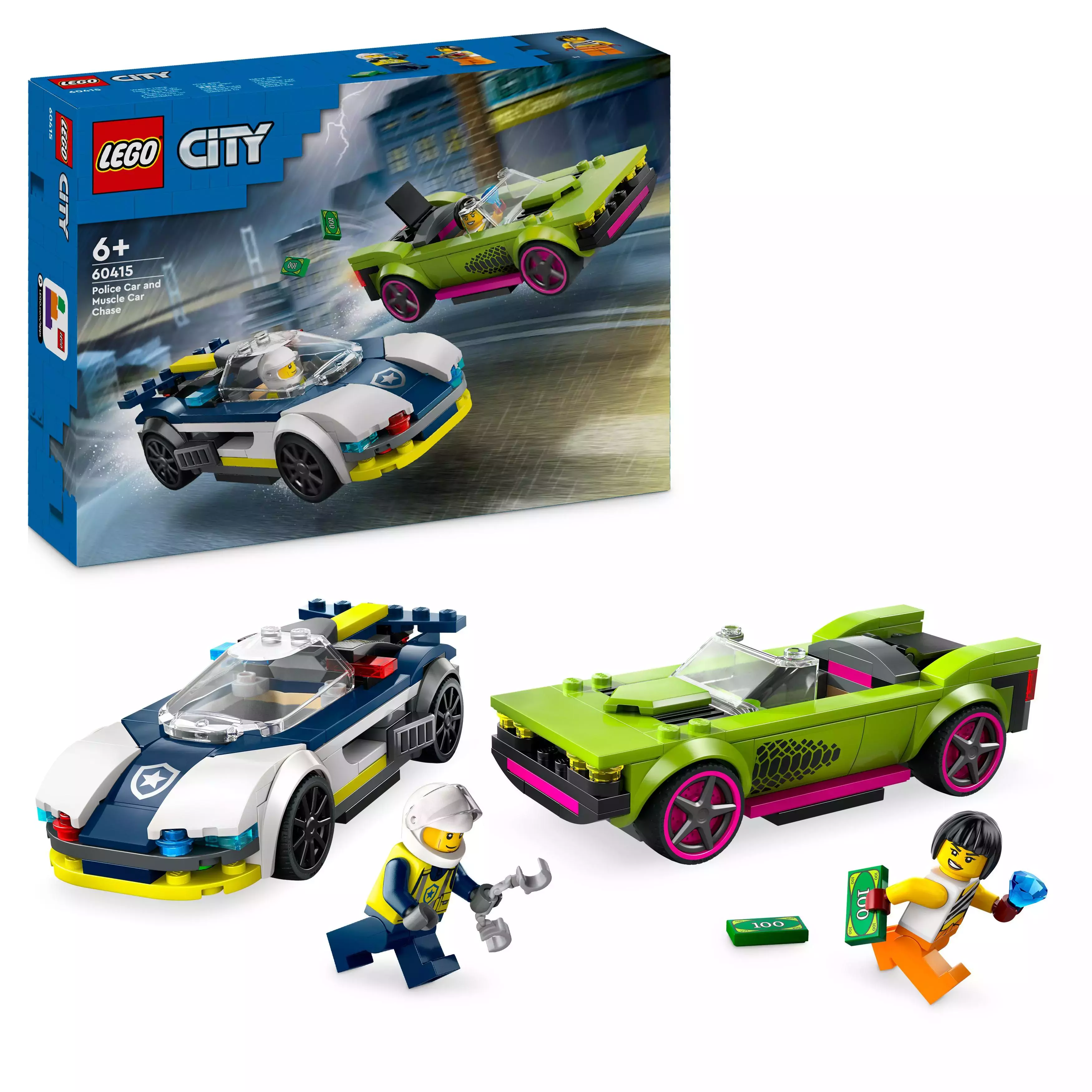LEGO City Pościg radiowozu za muscle carem 60415 - Zabawki