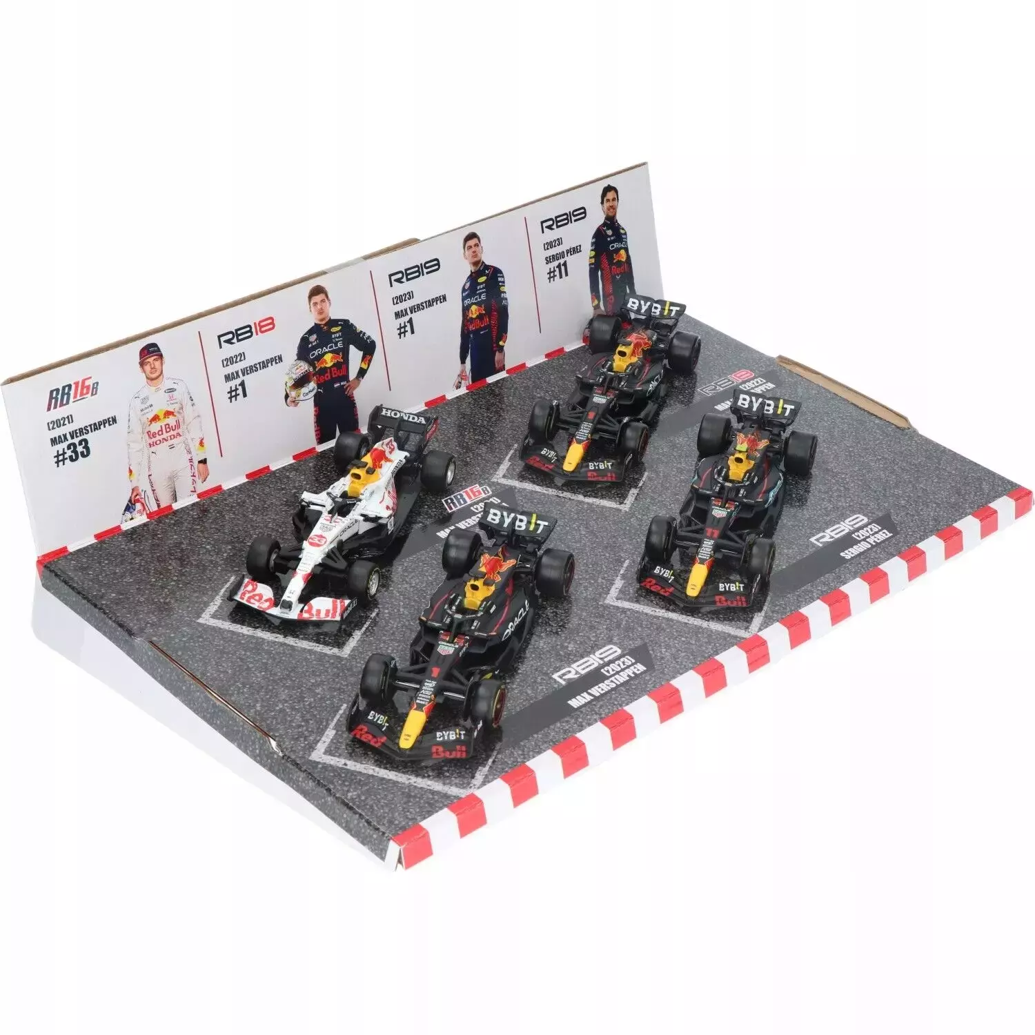 F1 RED BULL Zestaw 2021 2022 2023 Verstappen 1/43 Bburago
