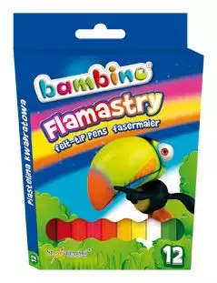 Bambino. Flamastry, 12 kolorów - Papiernicze i szkolne