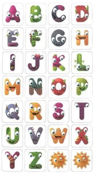 Magnesy 28szt Litery - Papiernicze i szkolne