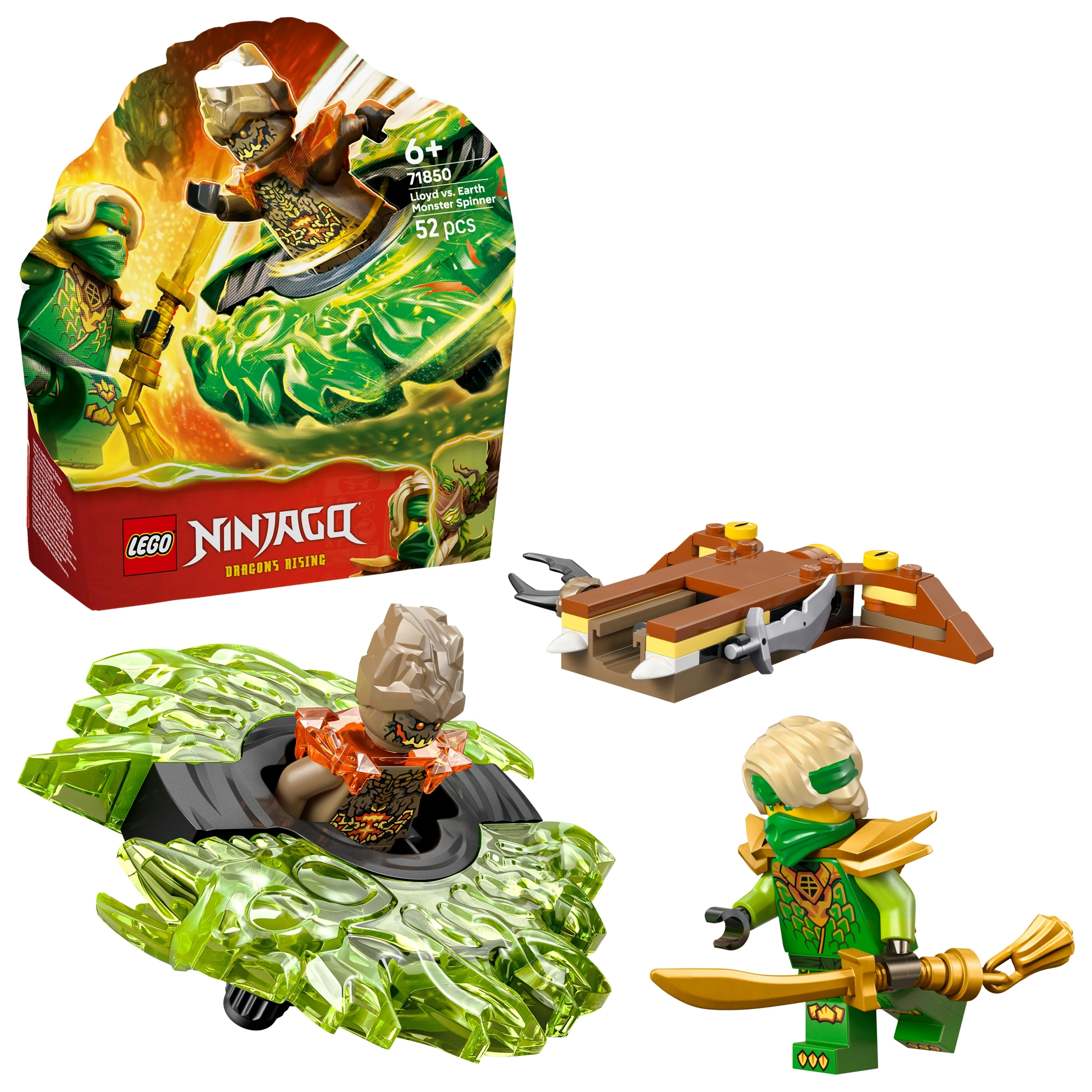 LEGO Ninjago Lloyd kontra ziemny potwór na spinnerze 71850 - Zabawki