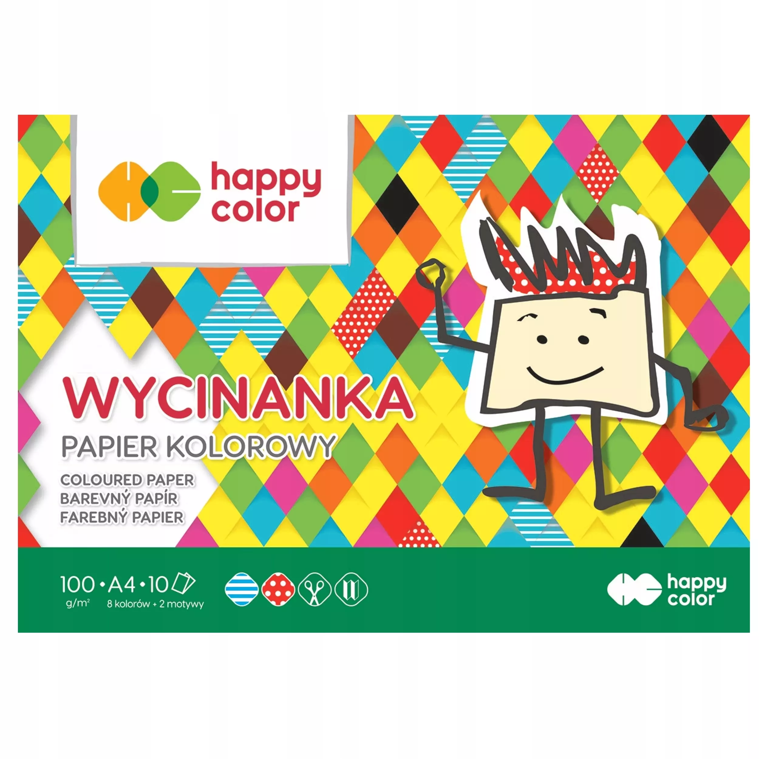 Blok Wycinanka A4/10K 100g HAPPY COLOR - Papiernicze i szkolne
