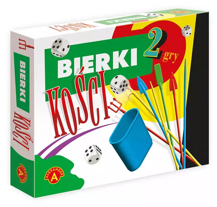 Zestaw 2 gier. Bierki + kości - Gry