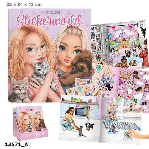 Zestaw z naklejkami Kitty and Doggy Top Model 13571A - Zabawki