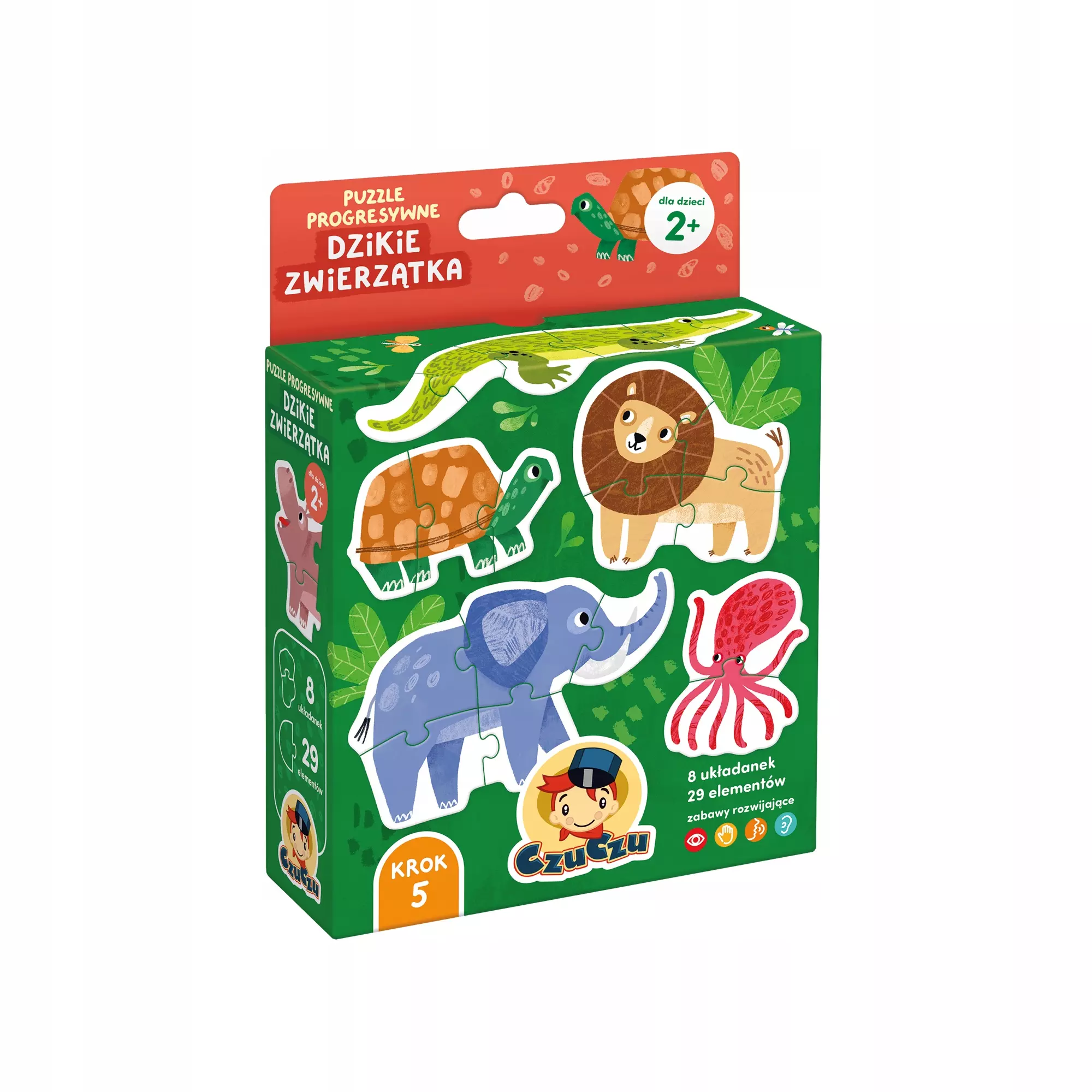 CzuCzu Puzzle progresywne Dzikie zwierzątka 2+ - 8 układanek - Puzzle