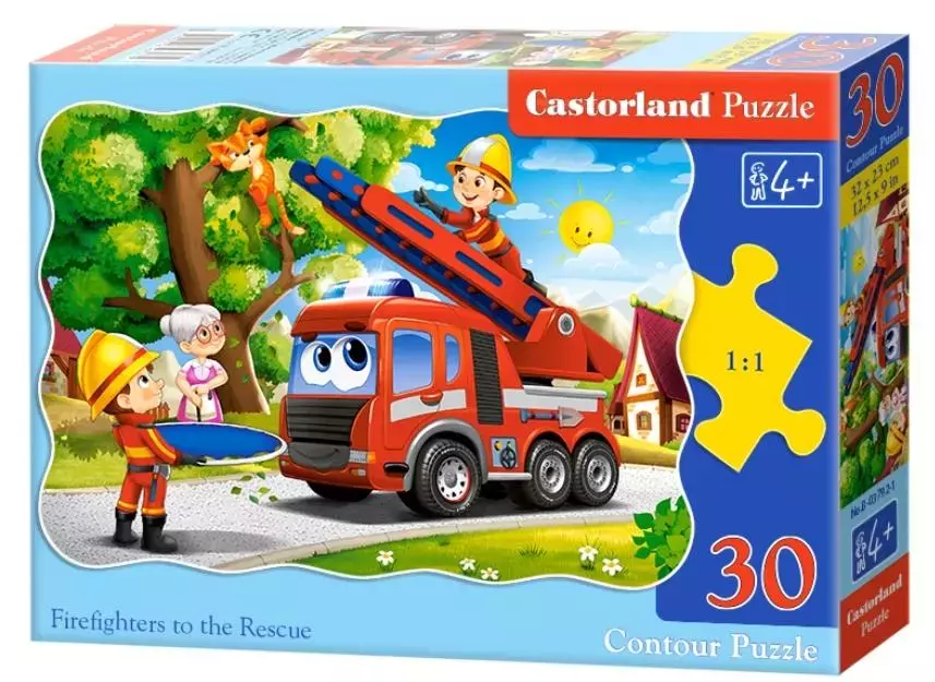 Puzzle 30 elementów. Firefighters to the Rescue - Puzzle