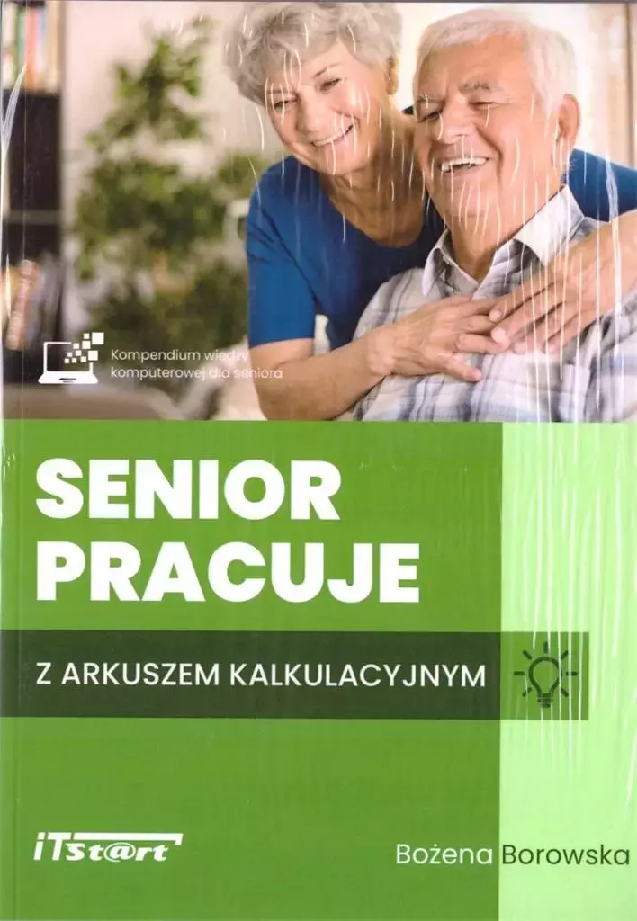 Senior pracuje z arkuszem kalkulacyjnym - Książki