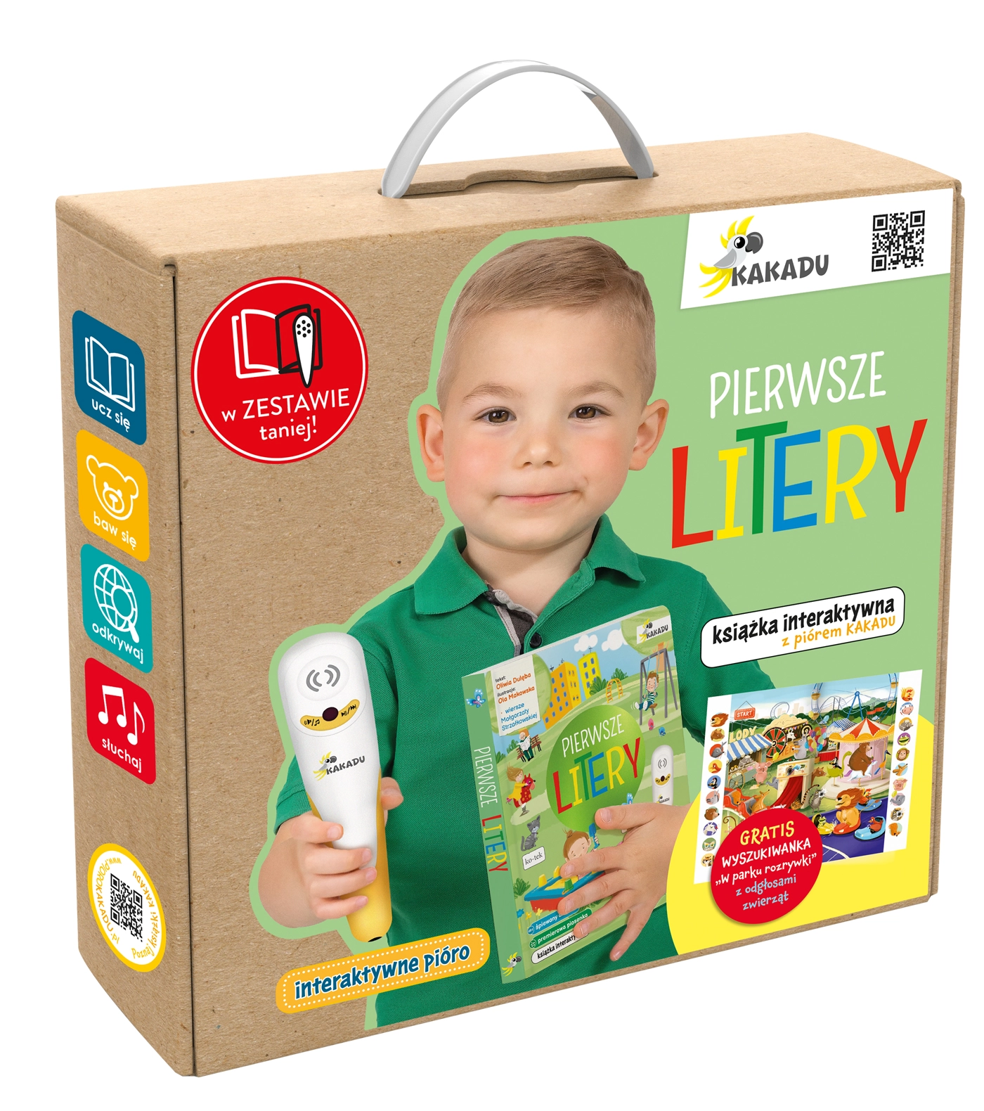 Mówiąca książka interaktywna „Pierwsze litery”. zestaw z piórem Kakadu - Książki