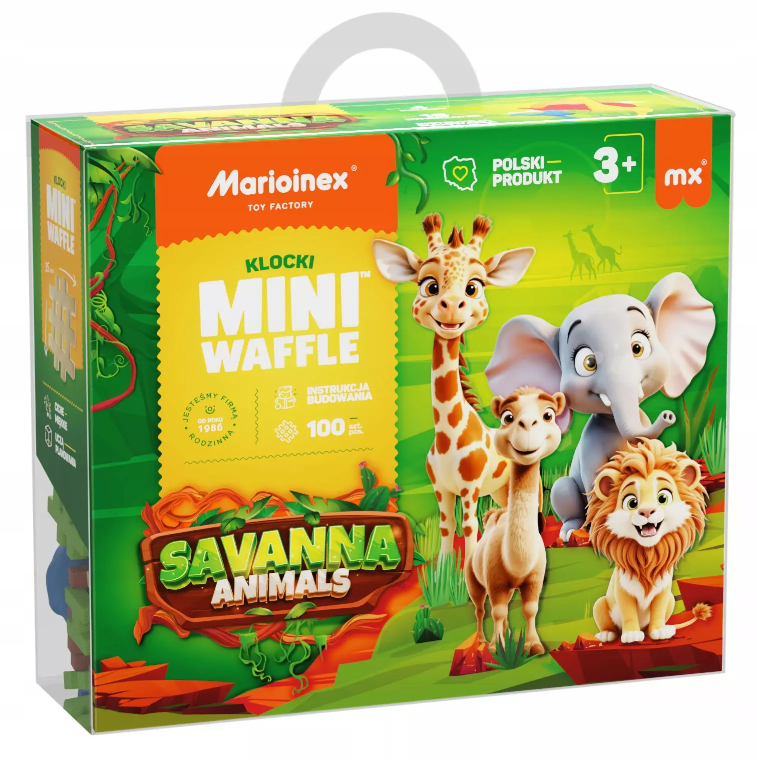 MINI WAFFLE ANIMALS SAWANNA 100 EL. 56.9 NOWOŚĆ