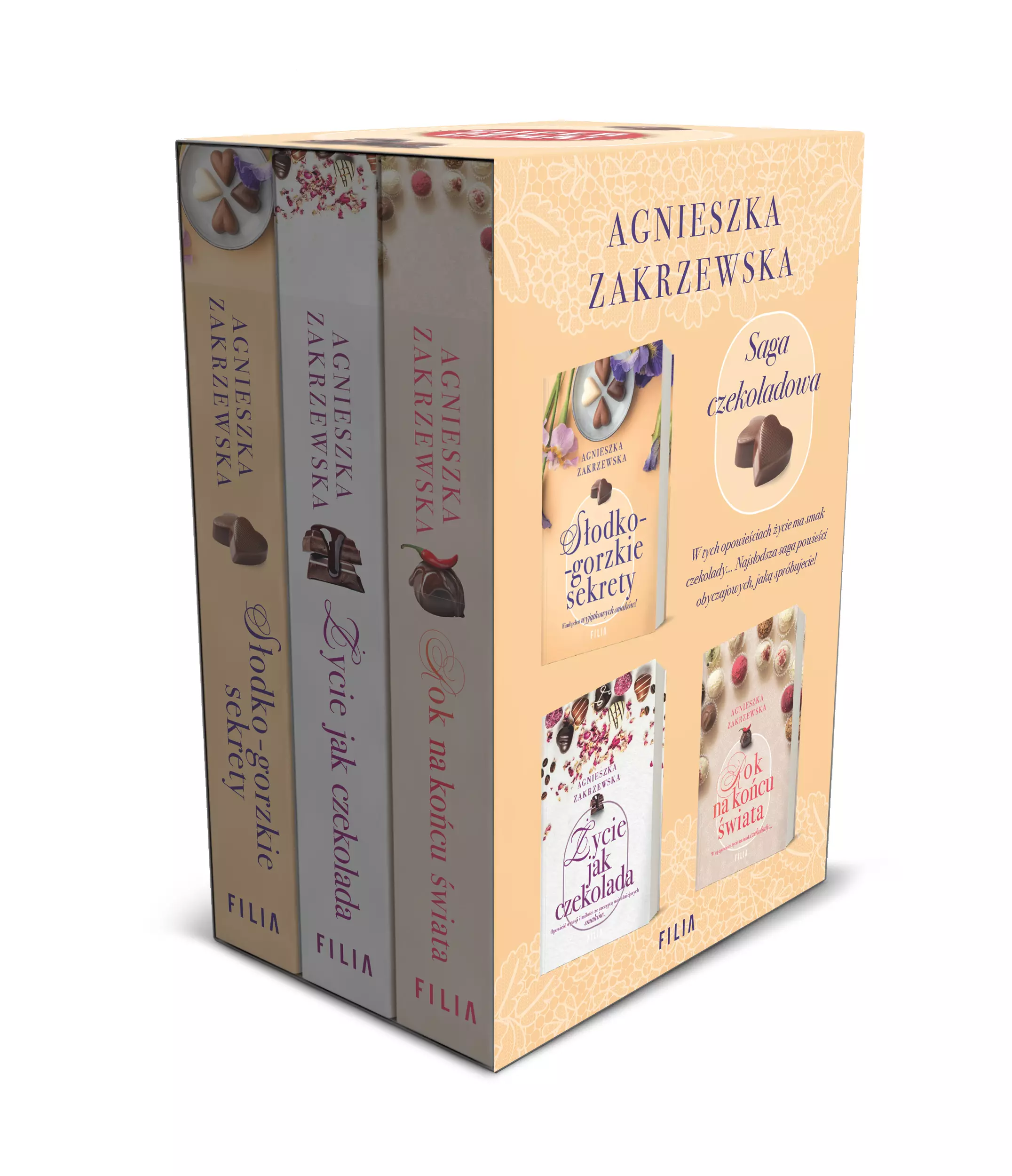 Pakiet: Rok na końcu świata / Życie jak czekolada / Słodko-gorzkie sekrety - Książki