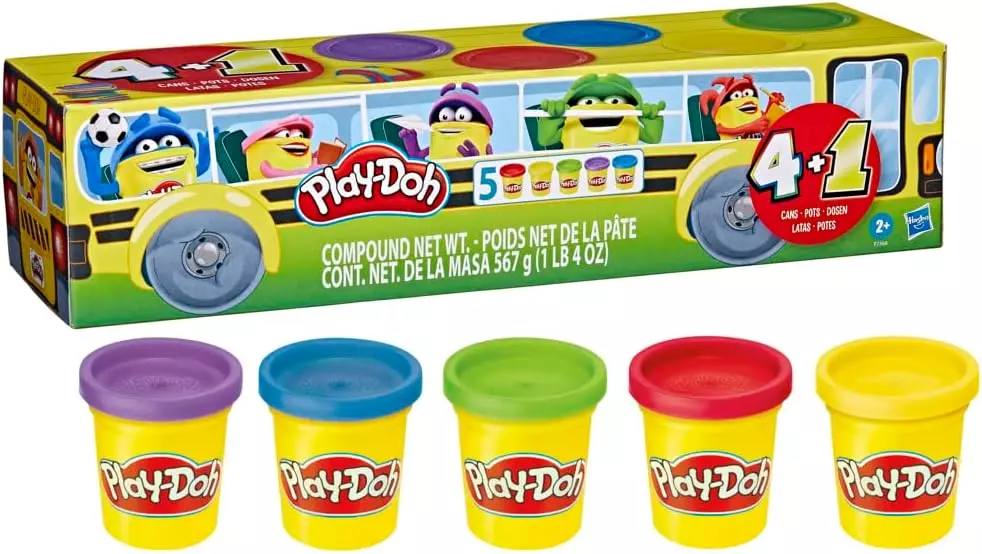 Play-Doh ciastolina tuba 4+1 5-pak - Zabawki